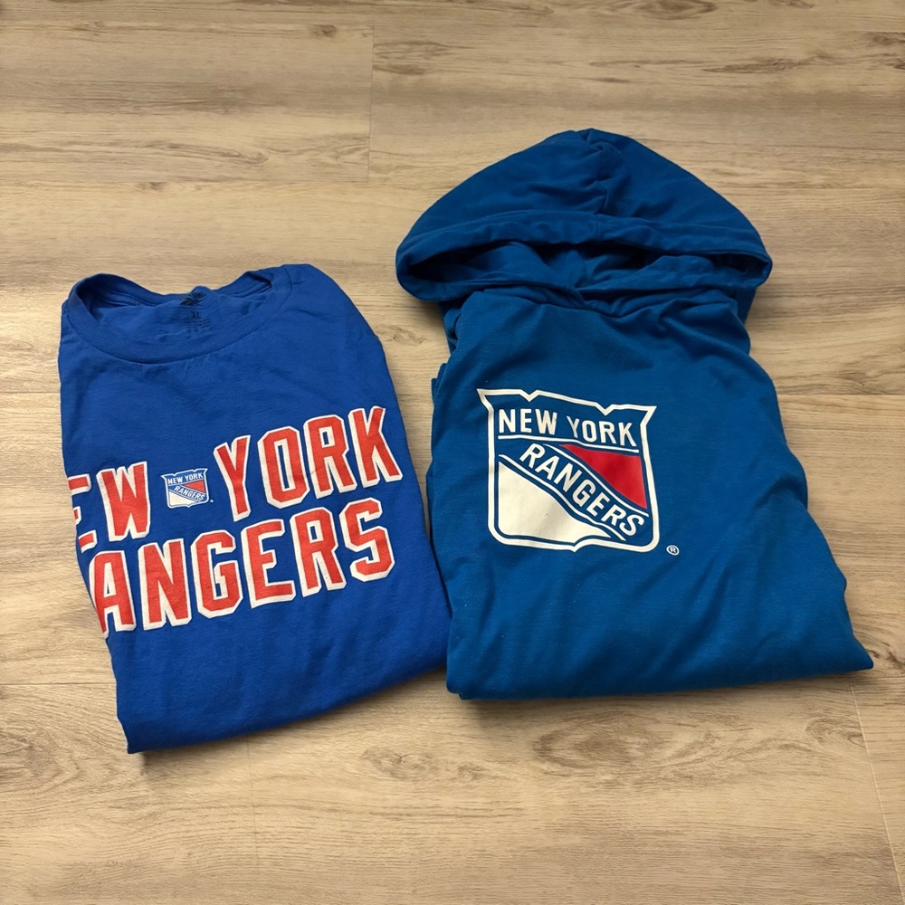 Bundle New York Ranger NHL Hoodie & Reebok Tee Shirt XL